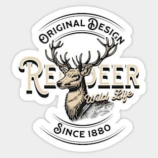 Design Reindeer Wild life, ideal for lovers of excursions Sticker